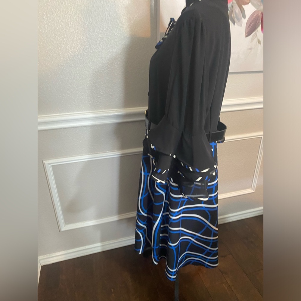 NWT Connectome Dress || Size: (16) see measurements || Black, Blue, White - Picture 7 of 8